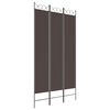 vidaXL 3-tlg. Paravent Braun 120x220 cm Stoff