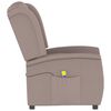 vidaXL 2-Sitzer Massagesessel Taupe Mikrofaser-Gewebe