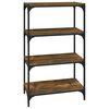 vidaXL Bücherregal Räuchereiche 60x33x100 cm Holzwerkstoff und Stahl