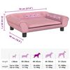 vidaXL Hundebett Rosa 70x48x22 cm Samt