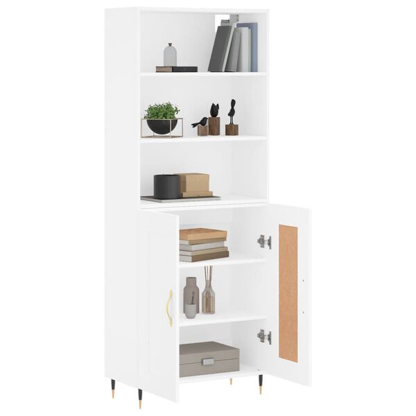 vidaXL Highboard Wei&szlig; 69,5x34x180 cm Holzwerkstoff
