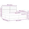 vidaXL LED Boxspringbett mit Matratze Creme 180 x 200 cm Stoff