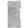 vidaXL Wandschr&auml;nke mit LED-Leuchten f&uuml;r TV 2 Stk. Betongrau 40x30x60,5 cm