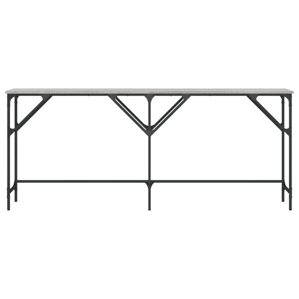 vidaXL Konsolentisch Grau Sonoma 180x29x75 cm Holzwerkstoff