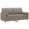 vidaXL 2-Sitzer-Sofa mit Zierkissen Taupe 140 cm Stoff