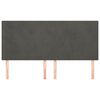 vidaXL Kopfteil Dunkelgrau 160 x 5 x 118/128 cm Samt