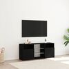 vidaXL TV-Schrank mit LED-Leuchten Schwarz Eichen-Optik 120x30x50 cm