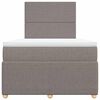 vidaXL Boxspringbett mit Matratze Taupe 120x190 cm Stoff
