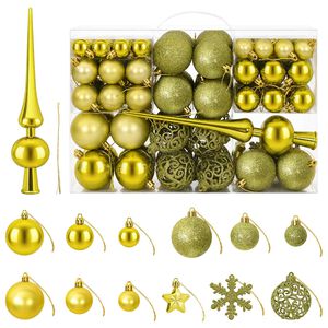 vidaXL Weihnachtskugelset 111 stk. Hellgr&uuml;n 6 cm Polystyrol