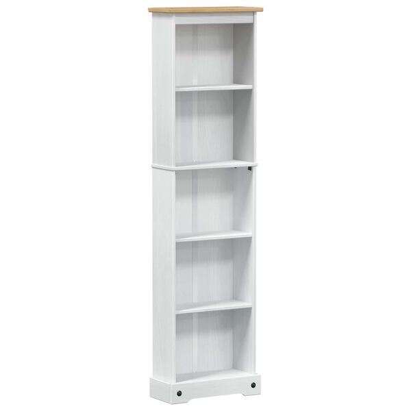 vidaXL B&uuml;cherregal Wei&szlig; 46 x 20 x 170 cm Massives Kiefernholz