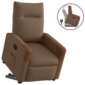 vidaXL Relaxsessel mit Aufstehhilfe Braun Stoff