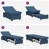 vidaXL Pull-Out Schlafsofa Blau 194 x 50 x 82 cm Sperrholz