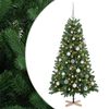 vidaXL K&uuml;nstlicher Weihnachtsbaum mit Weihnachtskugel 120 cm 150 LEDs