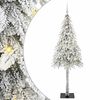 vidaXL Weihnachtsbaum mit 300 LEDs Wei&szlig; 180 cm PE und Stahl