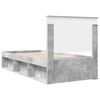 vidaXL Bettrahmen Beton Grau 90 x 190 cm Massives Kiefernholz