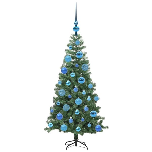 vidaXL Weihnachtsbaum mit 150 LEDs mit St&auml;nder Gr&uuml;n 120 cm PVC