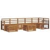 vidaXL Outdoor-Sofagarnitur 8 Stk. Natur