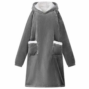 vidaXL Decken-Hoodie Dunkelgrau M Fleece und Flanell