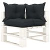 vidaXL 8-tlg. Garten-Lounge-Set Paletten mit Kissen in Anthrazit Holz