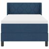 vidaXL Boxspringbett mit Matratze mit Kopfteil Blau 200 x 100 cm Stoff