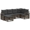 vidaXL Gartensofa-set 6 stk. Grau Poly-Rattan