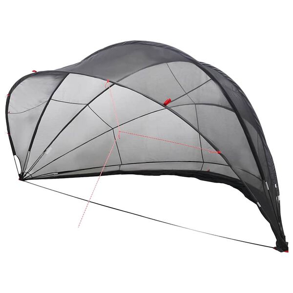 vidaXL Pool-Dome Schwarz 546 x 516 x 250 cm