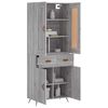 vidaXL Highboard Grau Sonoma 69,5x34x180 cm Holzwerkstoff