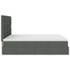 vidaXL Ottoman-Bett mit Matratze & LEDs Dunkelgrau 160x200 cm Stoff