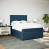 vidaXL Boxspringbett mit Matratze Dunkelblau 140x200 cm Samt
