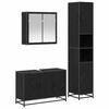 vidaXL Badezimmerm&ouml;bel-Set 3 pcs Schwarz Eichen-Optik Holzwerkstoff