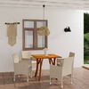vidaXL 5-tlg. Garten-Essgruppe Beige