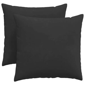 vidaXL Sofakissen 2 St&uuml;ck Schwarz 45 x 45 cm Stoff