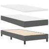 vidaXL Boxspringbett mit Matratze Dunkelgrau 120 x 200 cm Stoff