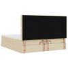 vidaXL Ottoman-Bett mit Matratzen & LEDs Creme 200x200 cm Stoff
