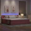 vidaXL Bett mit Stauraum und LED mit Matratze Rosa 200 x 200 cm Samt