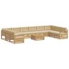 vidaXL Sofagarnituren 11 stk. Wei&szlig; und Beige Polyester