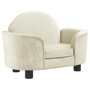 vidaXL Hundebett Creme 66x40x45 cm Samt