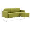 vidaXL Modulares 3-Sitzer-Schlafsofa Gr&uuml;n Stoff