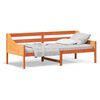 vidaXL Tagesbett ohne Matratze Wachsbraun 100x200 cm Massivholz Kiefer