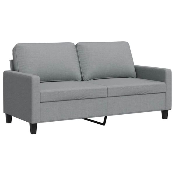 vidaXL 2-Sitzer-Sofa Hellgrau 140 cm Stoff