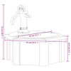 vidaXL Gartenbrunnen mit Pumpe 57x57x53 cm Massivholz Tanne