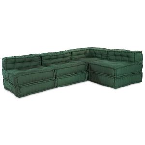 vidaXL Modulare Sofagarnitur Stoff Gr&uuml;n 210 x 140 x 56 cm