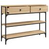 vidaXL Konsolentisch Sonoma-Eiche 100x25x75 cm Holzwerkstoff