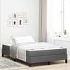 vidaXL Boxspringbett mit Matratze Dunkelgrau 120 x 200 cm Stoff
