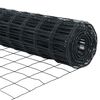 vidaXL Eurozaun Grau 1,2 x 10 m PVC-beschichtetes Eisen