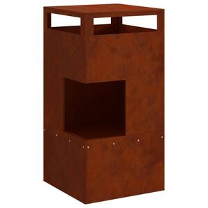 vidaXL Feuerstelle Braun 50 x 50 x 100 cm Wetterfeststahl