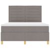 vidaXL Boxspringbett mit Matratze Taupe 160 x 200 cm Stoff