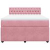 vidaXL Boxspringbett mit Matratze Rosa 140x200 cm Samt
