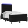 vidaXL Boxspringbett mit Matratze mit LED Schwarz 120 x 190 cm Stoff