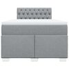 vidaXL Boxspringbett mit Matratze Hellgrau 120x190 cm Stoff